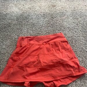 Lululemon Athletica Orange pace rival skirt